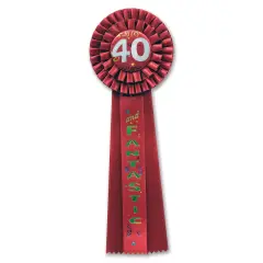 40 & Fantastic Deluxe Rosette (Pack of 3)