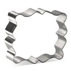 Fancy Rectangle Plaque Cookie Cutter 4 in B1572, CookieCutter.com, Tin Plated Steel, Handmade in the USA