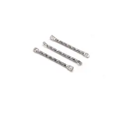 4, 20 or 50 Pieces: Silver Toned 17x2mm Decorative Bar Connectors