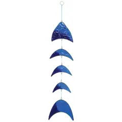 In the Breeze 7024 &mdash; Blue Resin Fish Hanging Mobile - Colorful Suncatcher