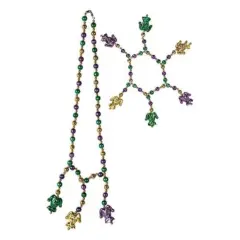 Mardi Gras Beads Choker/Bracelet Set (Pack Of 12)