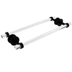 Clearview Collection 18 Inch Back To Back Shower Door Towel Bar - Matte Black