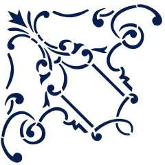Filagree Corner Medallion Wall Stencil | 2732R by Designer Stencils | Mandala & Medallion Stencils | Reusable Art Craft Stencils for Painting on Walls, Canvas, Wood | Reusable Plastic Paint Stencil for Home Makeover | Easy to Use & Clean Art Stencil