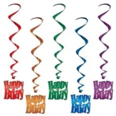 Happy Birthday Whirls (Pack of 6)
