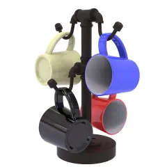 Pipeline Collection Countertop 4 Coffee Mug Holder - Oil Rubbed Bronze