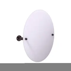 Pipeline Collection Frameless Oval Wall Mounted Tilt Mirror - Antique Bronze