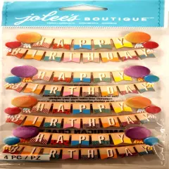 Jolee's Boutique Happy Birthday Banners Dimensional Stickers