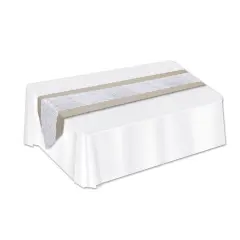 Lace & Burlap Table Runner, (Pack of 12)