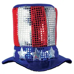 Glitz 'N Gleam Uncle Sam Top Hat (Pack of 12)