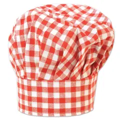 Gingham Fabric Chef's Hat (Pack of 12)