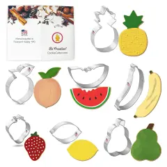 Fruit Cookie Cutter 7 Pc Se, CookieCutter.com, Tin Plated Steel, Handmade in the USA