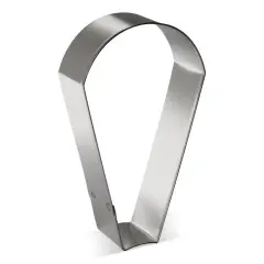 Teardrop Round Cookie Platter Cutter 4 in B0715, CookieCutter.com, Tin Plated Steel, Handmade in the USA