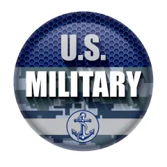 U.S. Military Button, (Pack of 6)