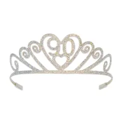 Glittered Metal90Tiara, (Pack of 6)