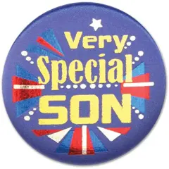 Very Special Son Satin Button (Pack of 6)