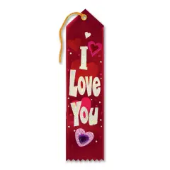 I Love You Jeweled Ribbon (Pack of 6)