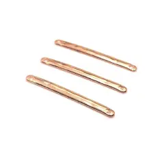 4, 20 or 50 Pieces: Rose Gold 33x3mm Simple Minimalist Bar Connectors