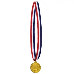 Champion Medal W/Ribbon, (Pack Of 12)