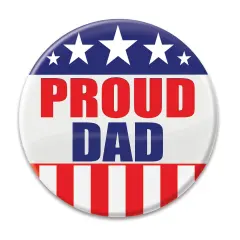 Proud Dad Button, (Pack of 6)