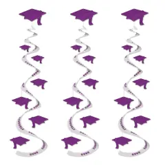 Printed Grad Cap Whirls (Pack of 6)