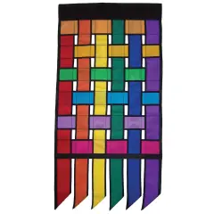 In the Breeze Rainbow Weave House Banner with Tails