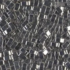 Miyuki Half Tila Bead, HTL-0194, Palladium Plated