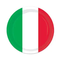 Red, White & Green Plates (Pack of 12)