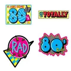 Awesome 80's Cutouts (Pack of 12)