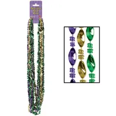 Mardi Gras Swirl Beads (Pack of 12)