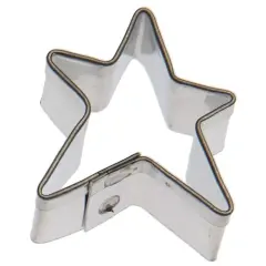 Mini Star Primitive Cookie Cutter 1.25 in, CookieCutter.com, Tin Plated Steel, Handmade in the USA