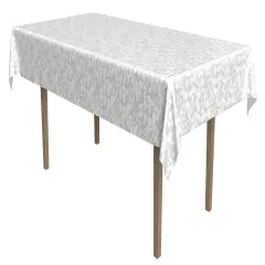 Plastic Lace Rectangular Tablecover (Pack of 12)