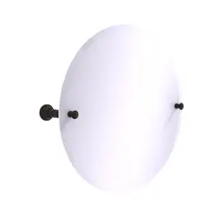 Carolina Collection Frameless Round Tilt Mirror With Beveled Edge - Oil Rubbed Bronze