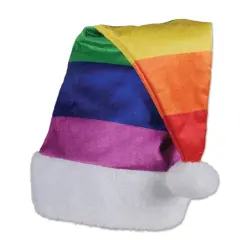 Rainbow Santa Hat, (Pack Of 12)