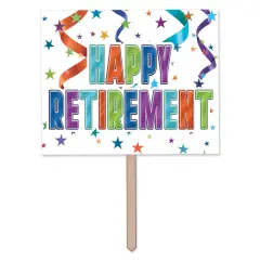 Happy Retirement Yard Sign, (Pack Of 6)