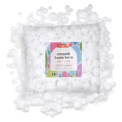 Incraftables Foam Balls 240pcs (0.8, 1.2, 1.6 & 2 inch). Assorted Foam Balls for Crafts. White Foam Balls for Solar System Project, DIY Arts & Slime. Best Round Large & Small Foam Balls