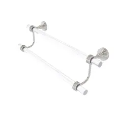 Pacific Grove Collection 18 Inch Double Towel Bar With Dotted Accents - Satin Nickel