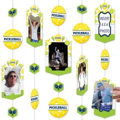 Big Dot of Happiness Let&rsquo;s Rally - Pickleball - Birthday or Retirement Party Vertical Photo Garland 35 Pieces