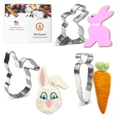 Easter Cookie Cutter 3 Pc Set, CookieCutter.com, Tin Plated Steel, Handmade in the USA