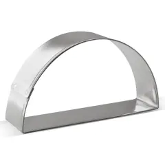 Half Circle / Taco Cookie Cutter 3.75 in, CookieCutter.com, Tin Plated Steel, Handmade in the USA