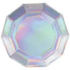 Iridescent Decagon Plates, (Pack Of 12)