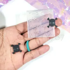 Skull & Cross Bones Stud Earring Silicone Mold | Earring Mold | Resin JewelryMold (A6)