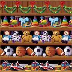 Santa's Workshop Backdrop (Pack of 6)