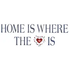 Home is Where The Heart is Lettering Wall Stencil | 3092 by Designer Stencils | Word & Phrase Stencils | Reusable Art Craft Stencils for Painting on Walls, Canvas, Wood | Reusable Plastic Paint Stencil for Home Makeover | Easy to Use & Clean