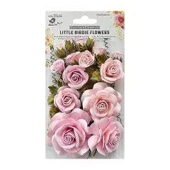 Little Birdie Rosalind Paper Flowers 21/Pkg Pearl Pink