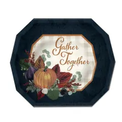 Fall Thanksgiving Dessert Plates, (Pack of 12)