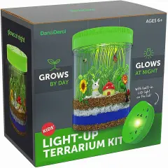 Light-Up Terrarium Kit for Kids - STEM Activities Science Kits - Gifts for Kids - Educational Kids Christmas Toys for Boys & Girls