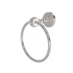 Pacific Grove Collection Towel Ring With Twisted Accents - Satin Nickel