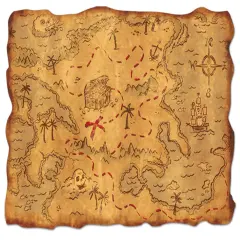 Plastic Treasure Map (Pack of 12)