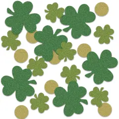 Shamrock & Coin Deluxe Sparkle Confetti, (Pack Of 12)