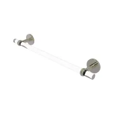 Clearview Collection 24 Inch Towel Bar With Twisted Accents - Polished Nickel